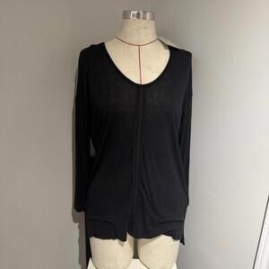 In Wear NWT Reese T-Shirt Black Women's Size S Tunic‎ Long Sleeve